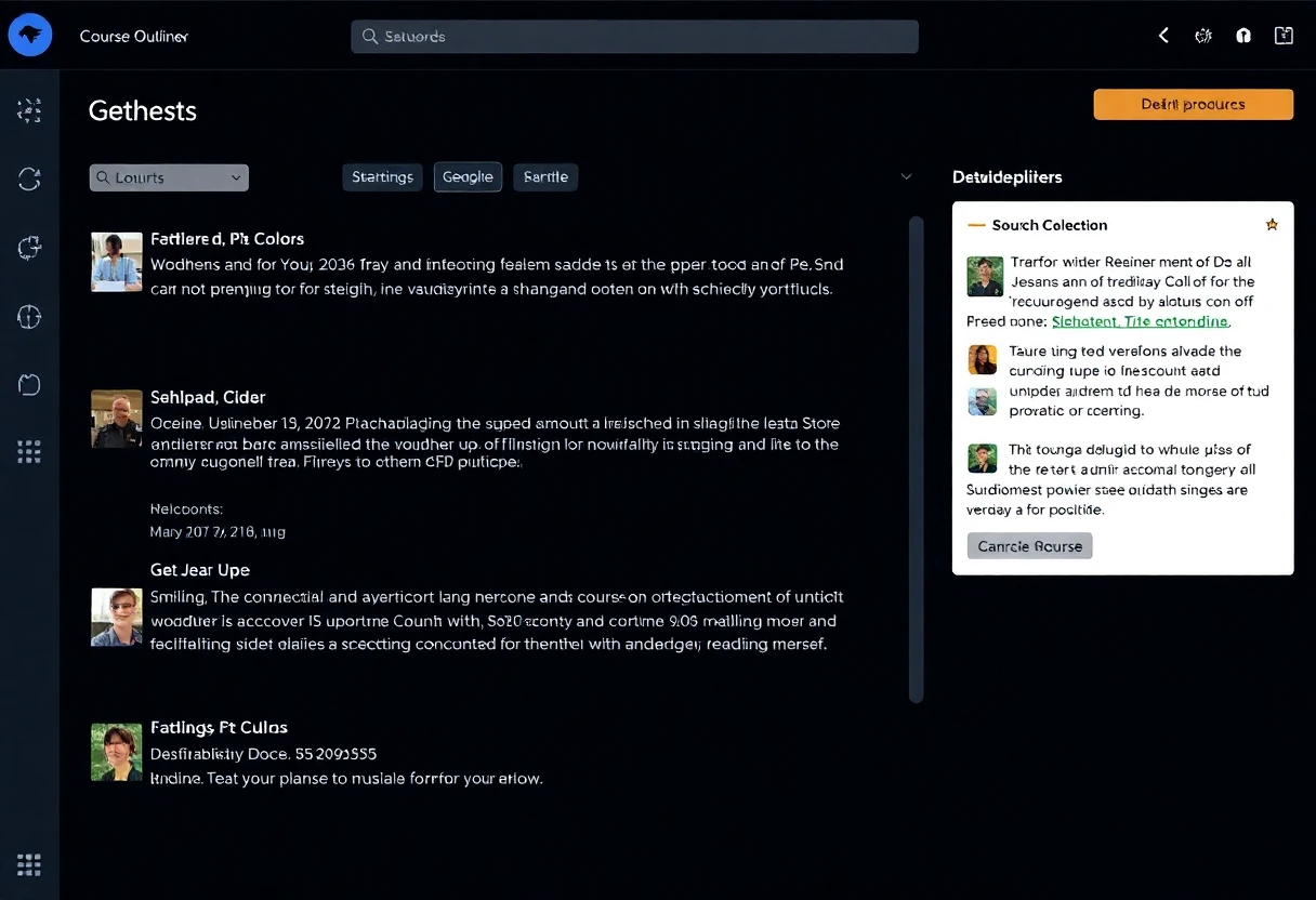 Course Outliner Interface